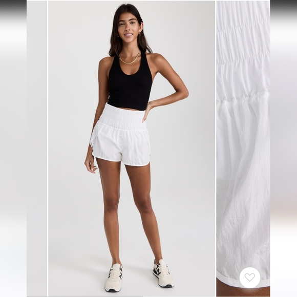 || FREE PEOPLE MOVEMENT || White Nylon Shorts Athletic Wear Size Small - Picture 1 of 8